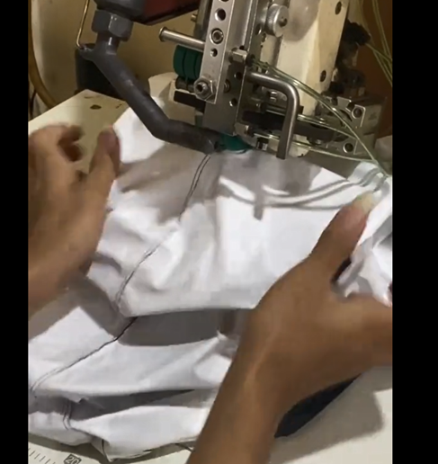 Proses Seam Sealling jas hujan acold